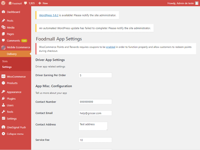 Delivoo admin App Apptivos